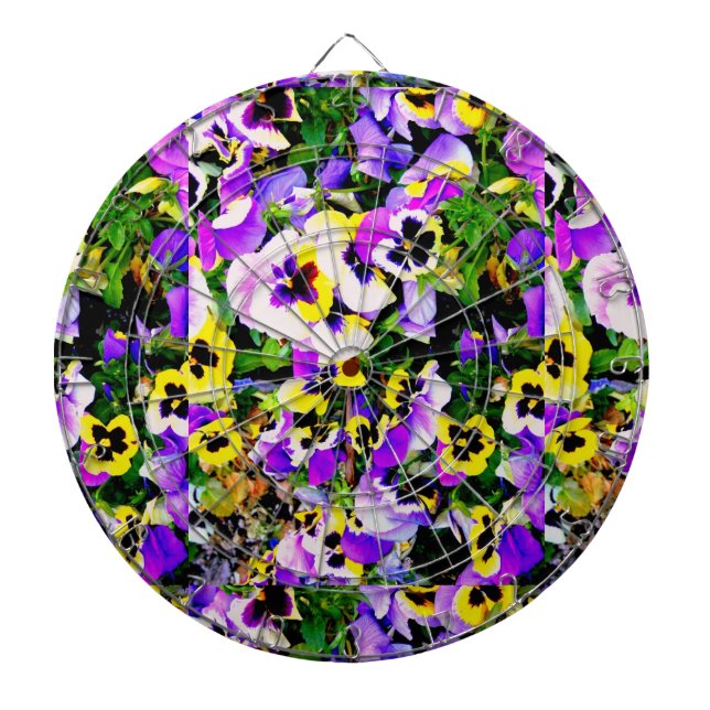 pansy flowers dartboard (Front)