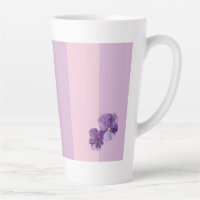 Pansy Flowers Latte Mug