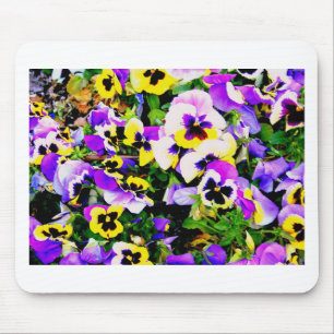 pansy flowers mouse mat