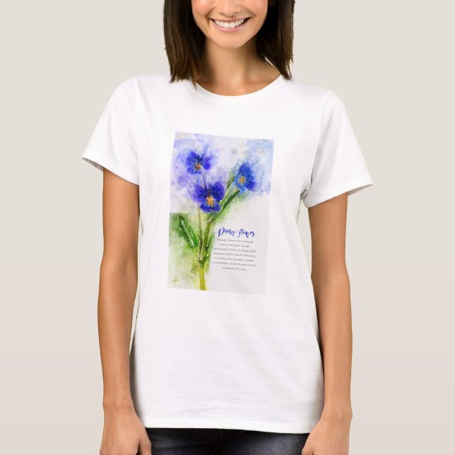 Pansy Flowers T-Shirt (Front)