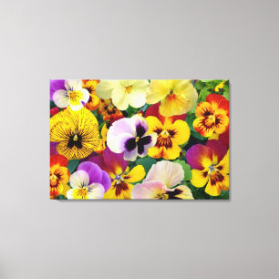 Pansy Flowers  ~ Wrapped Canvas Print