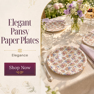 Pansy Garden Party Paper Plates