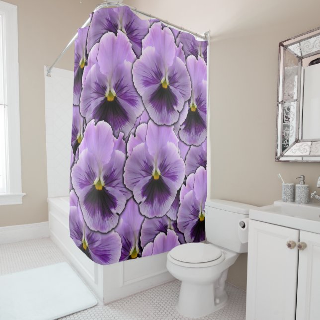 Pansy Garden Shower Curtain (In Situ)