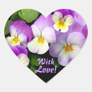 PANSY  ~ Heart  Envelope Sealer/ Sticker