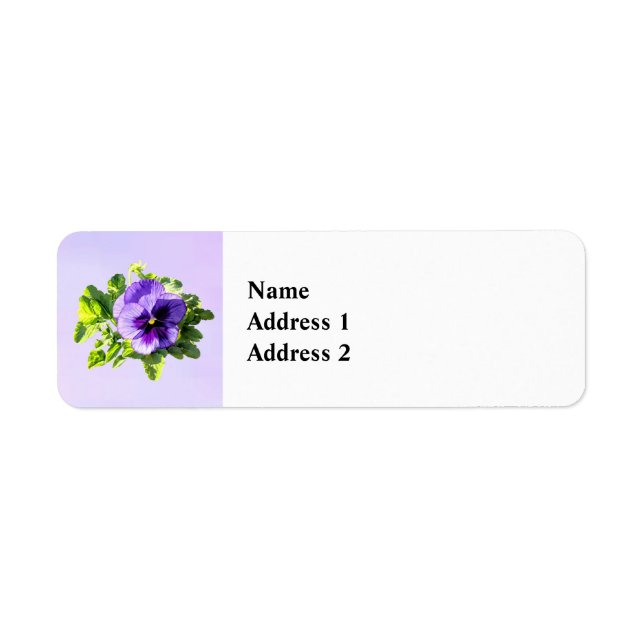 Pansy In Two Shades of Purple (Front)
