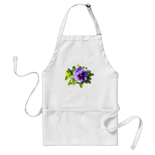 Pansy In Two Shades of Purple Standard Apron (Front)