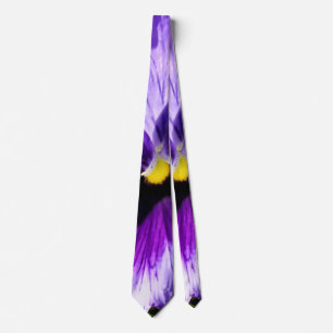 Pansy In Two Shades of Purple Tie