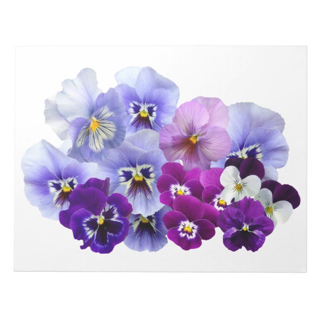 Pansy Isolated Violet Nature Flower Violet Family. Notepad (Front)