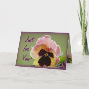Pansy Just for you-customize any occasion Card