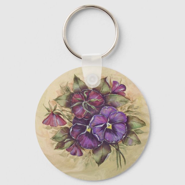 Pansy Keychain (Front)