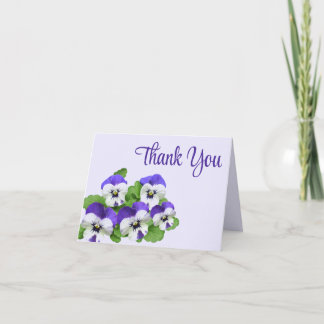 Pansy Lilac Purple Party Event Flower Customizable Thank You Card