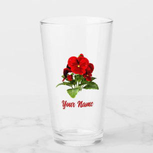 Pansy Lover Floral Personalised Custom Glass
