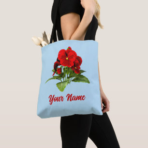 Pansy Lover Floral Personalised Custom Tote Bag