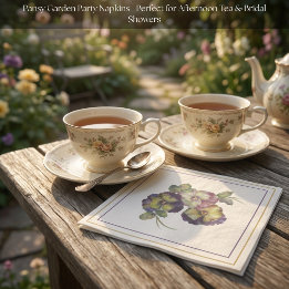 Pansy Napkins Garden Party Floral Paper Napkins