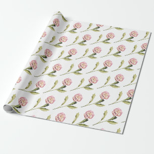 Pansy on White Background Wrapping Paper