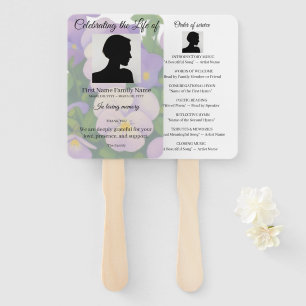 Pansy order of service hand fan