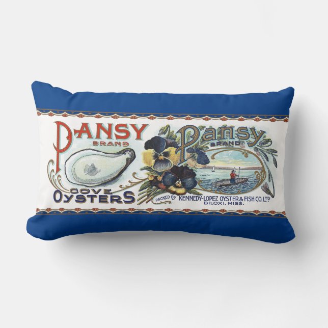 Pansy Oysters Lumbar Pillow (Front)