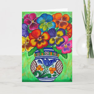 Pansy Parade Greeting Card