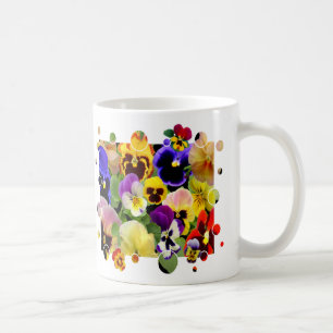 Pansy Patchwork Coffee Mug
