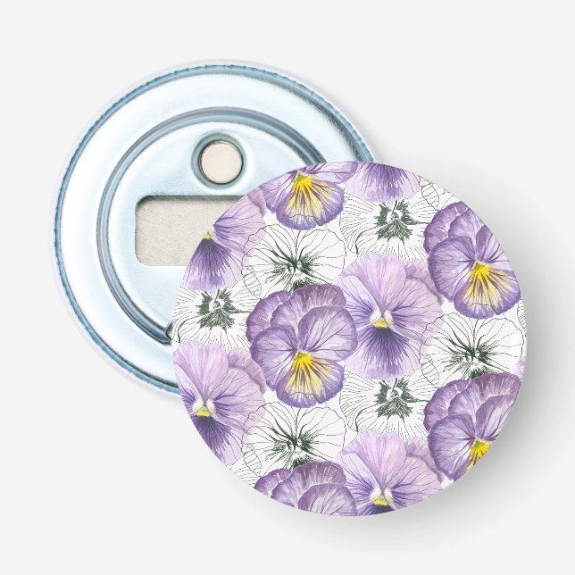Pansy pattern bottle opener (Front)