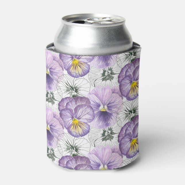 Pansy pattern can cooler (Can Front)