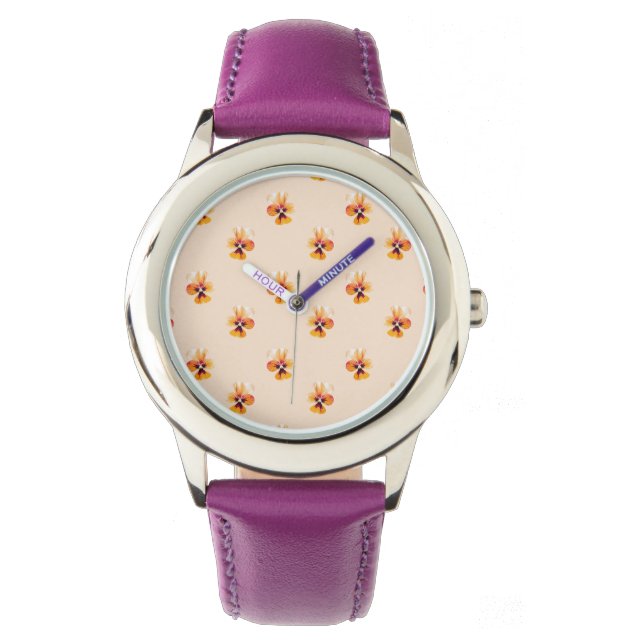Pansy Pattern Watch (Front)