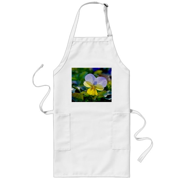 Pansy Perfection Long Apron (Front)