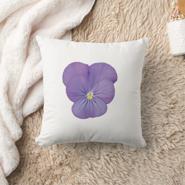 Pansy Petal Charm Throw Pillow (Blanket)
