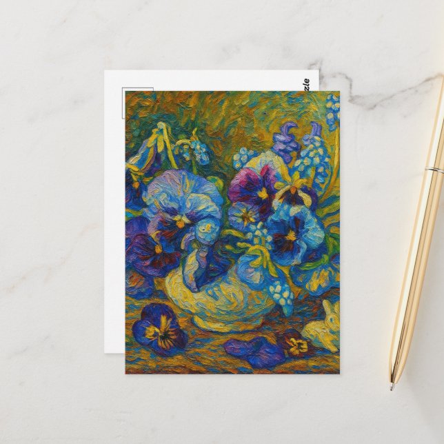 Pansy Postcard (Front/Back In Situ)