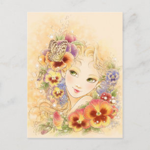 Pansy Postcard