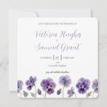 Pansy Silhouette Study Save the Date