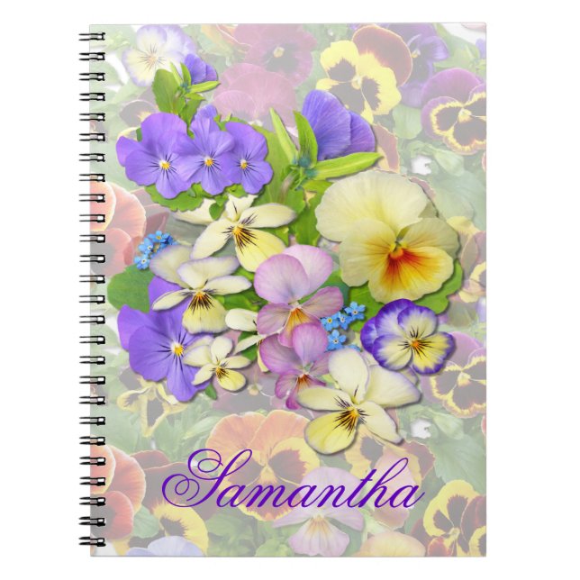 Pansy Spray # 3 ~ Note Book (Front)