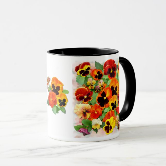Pansy Sunset Mug (Front Right)