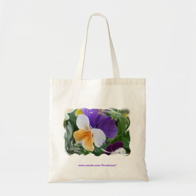 Pansy Swirl Tote Bag (Front)