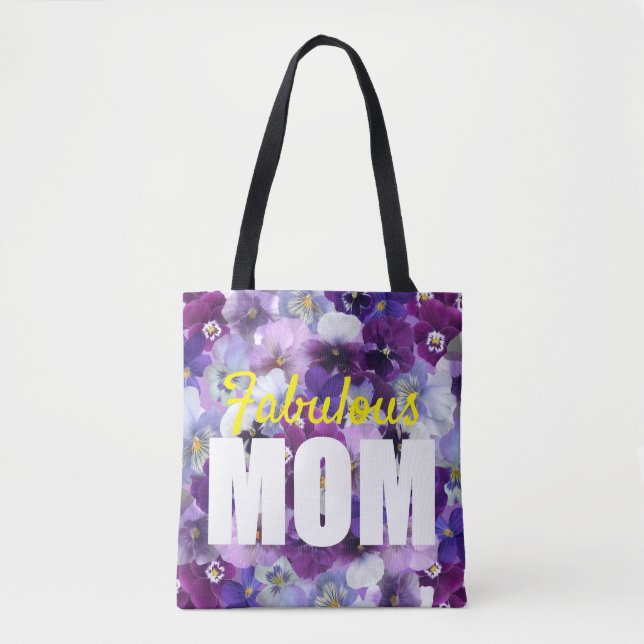 Pansy Tote Bag For Mother (Front)