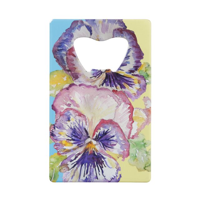 Pansy Watercolor Pattern on Pink and Pale Yellow (Back)