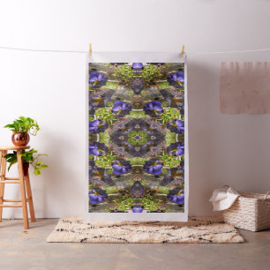 Pansy's on a platter... fabric