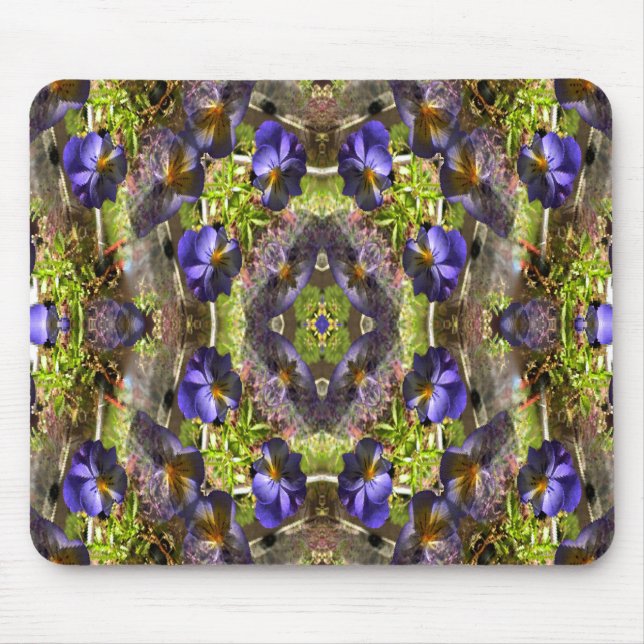 Pansy's on a platter... mouse mat (Front)