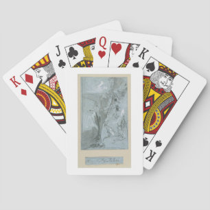 Pantalica, from 'Views of Sicily (chalk & gouache Playing Cards