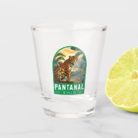Pantanal Brazil Jaguar Travel Art Vintage