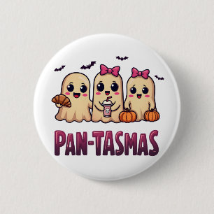 Pantasmas Funny Ghost Groovy Retro Halloween 6 Cm Round Badge