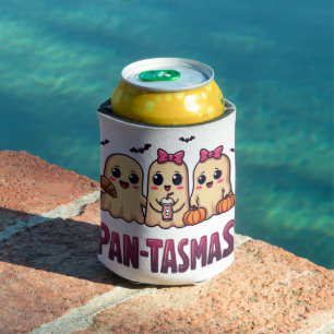 Pantasmas Funny Ghost Groovy Retro Halloween Can Cooler