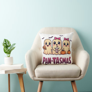 Pantasmas Funny Ghost Groovy Retro Halloween Cushion