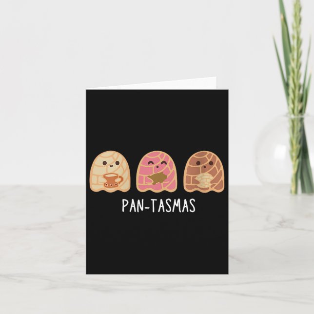 Pantasmas Ghost Funny Spooky Conchas Mexican Ghost Card (Front)