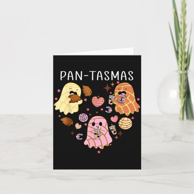 Pantasmas Ghost Funny Spooky Conchas Mexican Ghost Card (Front)