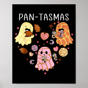 Pantasmas Ghost Funny Spooky Conchas Mexican Ghost Poster