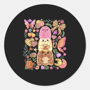 Pantasmas Ghost Pan Dulce Halloween Mexican Concha Classic Round Sticker