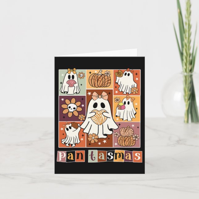 Pantasmas Ghost Spooky Conchas Funny Halloween Mex Card (Front)