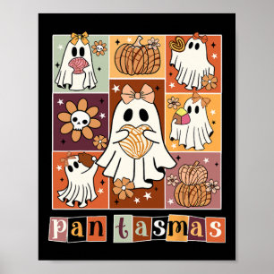 Pantasmas Ghost Spooky Conchas Funny Halloween Mex Poster