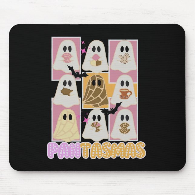 Pantasmas Pan Dulce Ghost Spanish Mexican Hallowee Mouse Mat (Front)
